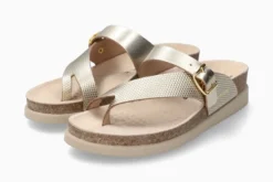 Mephisto Helen Mix Gold Flash Leather Thong Sandal -Fashion Shoe Store mephelenmix12d