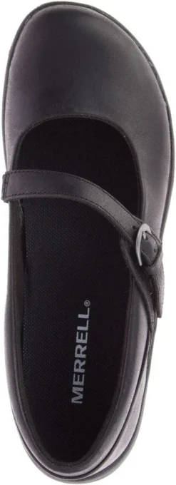 Merrell Dassie Erin Black Leather Mary Jane Flat -Fashion Shoe Store merdassieemj01b 1