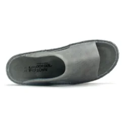 Ardisia Grey Leather Slide Sandal -Fashion Shoe Store naoardisiab98d