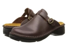 Aster Brown Leather Clog -Fashion Shoe Store naoaster739c