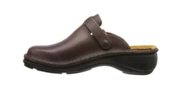 Aster Brown Leather Clog -Fashion Shoe Store naoaster739h