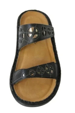 Cornet Black Leather Slide Sandal -Fashion Shoe Store naocornetnald