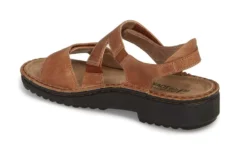 Enid Brown Leather Sandal -Fashion Shoe Store naoenide69e