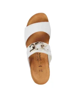 Victoria White Leather Embellished Slide Sandal -Fashion Shoe Store naovictoriah63d