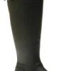 Hunter Women's Black Tall Back Adjustable Rain Boots