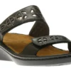 Cornet Black Leather Slide Sandal