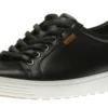 ECCO Men's Soft 7 Black Leather Lace-Up Sneaker