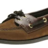 Sperry Men's Authentic Original Brown Nubuck Leather Two Eye Boat Shoe