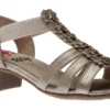 RELIFE R4017 Beige Metallic Embellished Strappy Heeled Sandal
