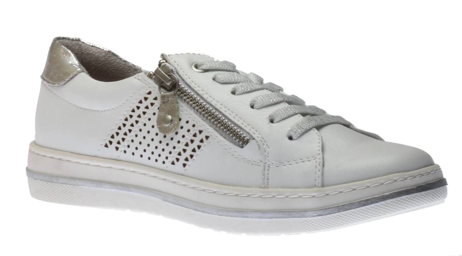 RELIFE R4042 White Silver Lace-Up Sneaker 1 RELIFE R4042 White Silver Lace-Up Sneaker