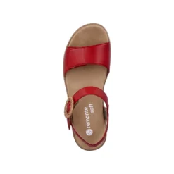 Remonte Odeon Sandal Red -Fashion Shoe Store remd0q5233d
