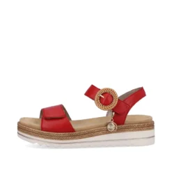 Remonte Odeon Sandal Red -Fashion Shoe Store remd0q5233e