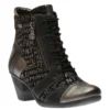 Remonte Posen Black Print Lace-Up Ankle Boot