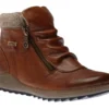 Remonte Ottawa Brown Ruched Zipper Boot
