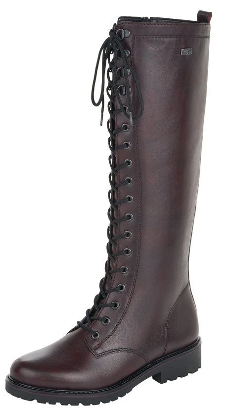 Remonte Cristallino Red Lace-Up Riding Boot 2 Remonte Cristallino Red Lace-Up Riding Boot - Image 2
