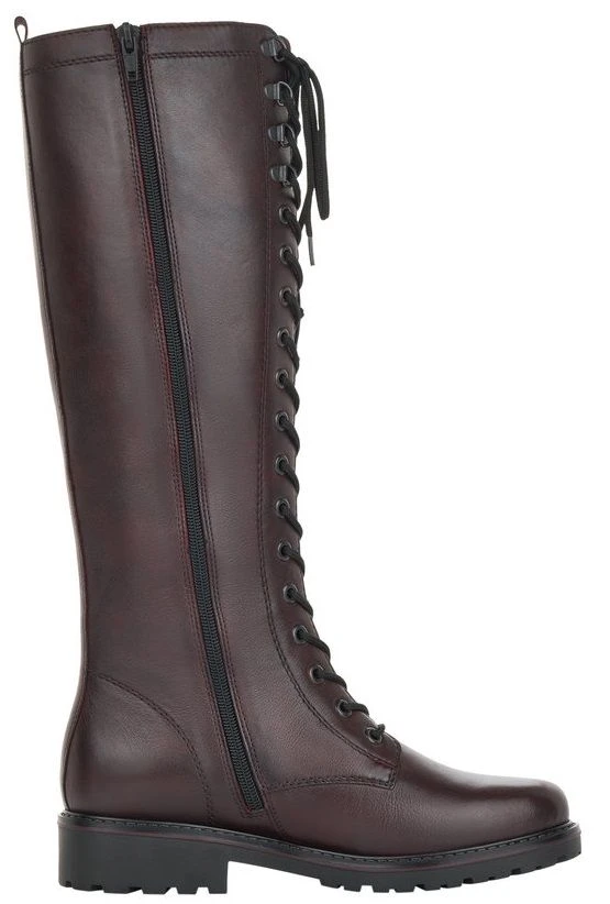 Remonte Cristallino Red Lace-Up Riding Boot 3 Remonte Cristallino Red Lace-Up Riding Boot - Image 3