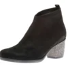 Remonte Microstretch Black Embossed Heel Ankle Boot