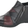 Remonte Cristallino Black Wine Leather Ankle Boot
