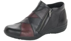 Remonte Cristallino Black Wine Leather Ankle Boot