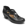 Rockport Abbott Curvy Black Leather Heel