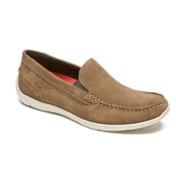 Rockport Cullen Venetian Vicuna Brown Suede Slip-On Loafer