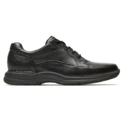Rockport Edge Hill Black Leather Lace-Up Walking Shoe -Fashion Shoe Store rocedgehill01a