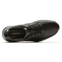 Rockport Edge Hill Black Leather Lace-Up Walking Shoe -Fashion Shoe Store rocedgehill01b