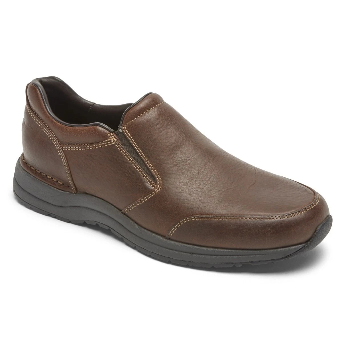 Rockport Edge Hill 2 Brown Leather Double Gore Slip-On Casual Dress Shoe 1 Rockport Edge Hill 2 Brown Leather Double Gore Slip-On Casual Dress Shoe