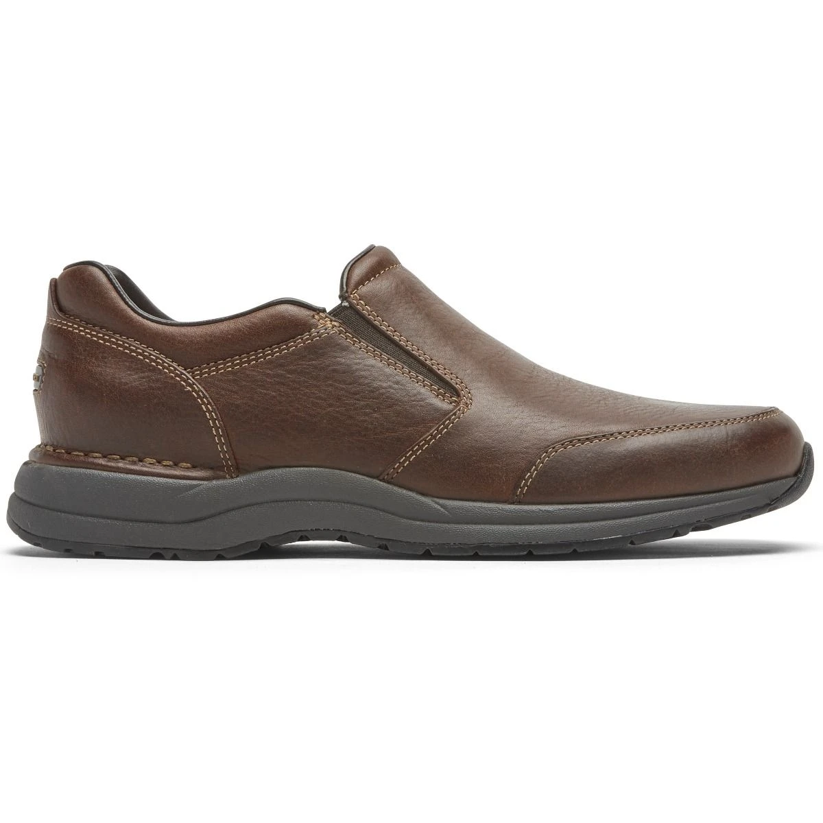Rockport Edge Hill 2 Brown Leather Double Gore Slip-On Casual Dress Shoe 2 Rockport Edge Hill 2 Brown Leather Double Gore Slip-On Casual Dress Shoe - Image 2