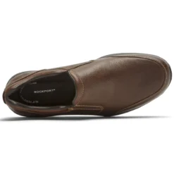 Rockport Edge Hill 2 Brown Leather Double Gore Slip-On Casual Dress Shoe 5 Rockport Edge Hill 2 Brown Leather Double Gore Slip-On Casual Dress Shoe -Fashion Shoe Store rocedgehillso02b