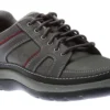 Rockport Get Your Kicks Grey Leather Wide Width Mudguard Blucher Sneaker