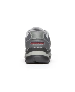 Rockport Get Your Kicks Grey Leather Wide Width Mudguard Blucher Sneaker -Fashion Shoe Store rocgyk05a