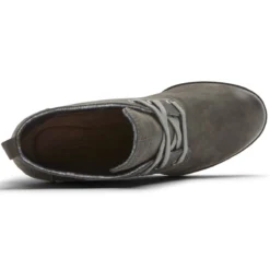 Rockport Lucinda Black Nubuck Leather Wedge Heel Chukka Boot 7 Rockport Lucinda Black Nubuck Leather Wedge Heel Chukka Boot -Fashion Shoe Store roclucindacb21b