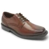 Rockport Sherwood Brown Leather Apron Toe Oxford Dress Shoe