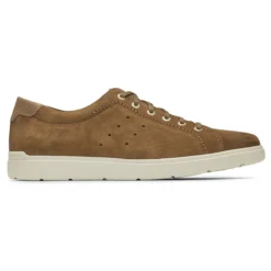 Rockport Total Motion Lite Tan Suede Lace-Up Sneaker -Fashion Shoe Store roctmlitelace06b