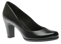 Rockport Total Motion Black Leather Heel Dress Pump -Fashion Shoe Store rocv7594201