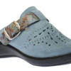Korsika 345 Light Blue Nubuck Leather Clog