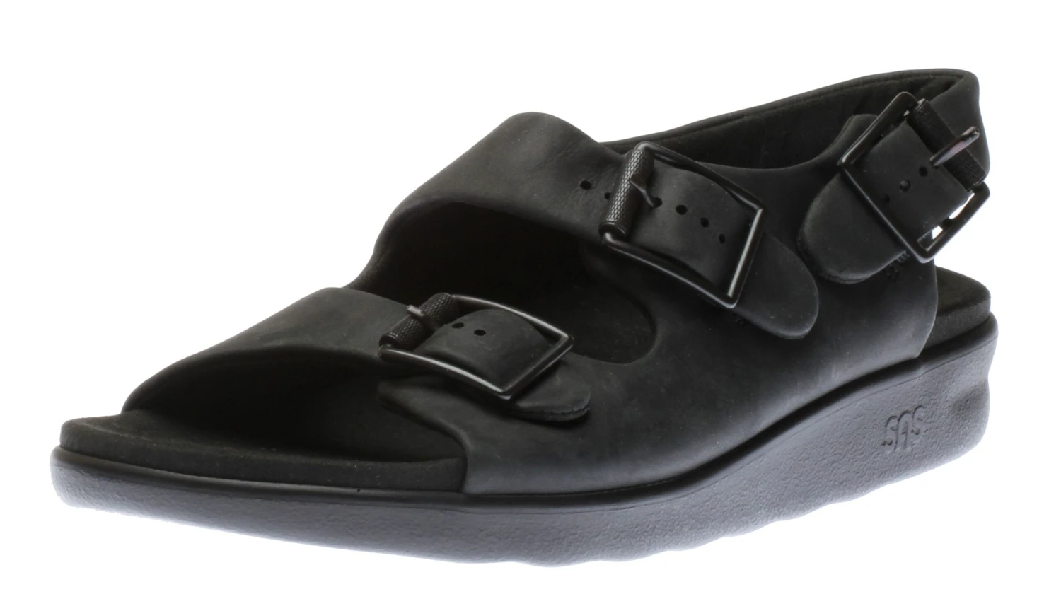 Bravo Black Bear Leather Heel Strap Sandal 1 Bravo Black Bear Leather Heel Strap Sandal