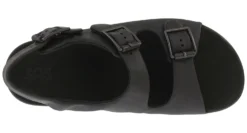 Bravo Black Bear Leather Heel Strap Sandal 6 Bravo Black Bear Leather Heel Strap Sandal -Fashion Shoe Store sasbravo01b