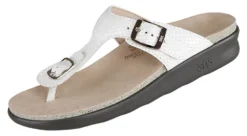 Sanibel White Snake Thong Sandal -Fashion Shoe Store sassanibel09c