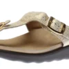 Sanibel Shiny Gold Thong Sandal
