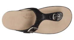 Sanibel Black Snake Thong Sandal -Fashion Shoe Store sassanibel31b