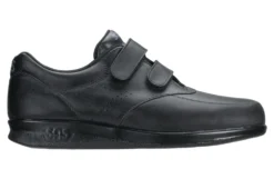 Vto Black Leather Velcro Walking Shoe -Fashion Shoe Store sasvto001a