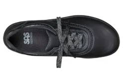 Walk Easy Black Leather Walking Shoe -Fashion Shoe Store saswalkeasy01b