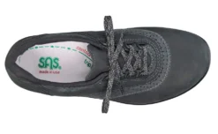 Walk Easy Nero Nubuck Leather Walking Shoe -Fashion Shoe Store saswalkeasy21b