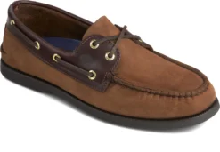 Sperry Men's Authentic Original Brown Nubuck Leather Two Eye Boat Shoe -Fashion Shoe Store speao2eye22 scaled