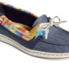 Sperry Starfish Coral Floral Navy Multicolour Boat Shoe