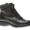 Yukon Black Leather Lace-Up Winter Ankle Boot