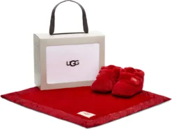 UGG Infants Bixbee And Lovey Blanket -Fashion Shoe Store ugg childrens infants bixbee lovey blanket samba red 1094823i sbr 88498.1661585966