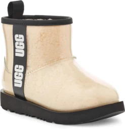 UGG Big Kids Classic Clear Mini II 10 UGG Big Kids Classic Clear Mini II -Fashion Shoe Store ugg kids classic clear mini 2 natural black 1112386k nblc 70299.1656432983